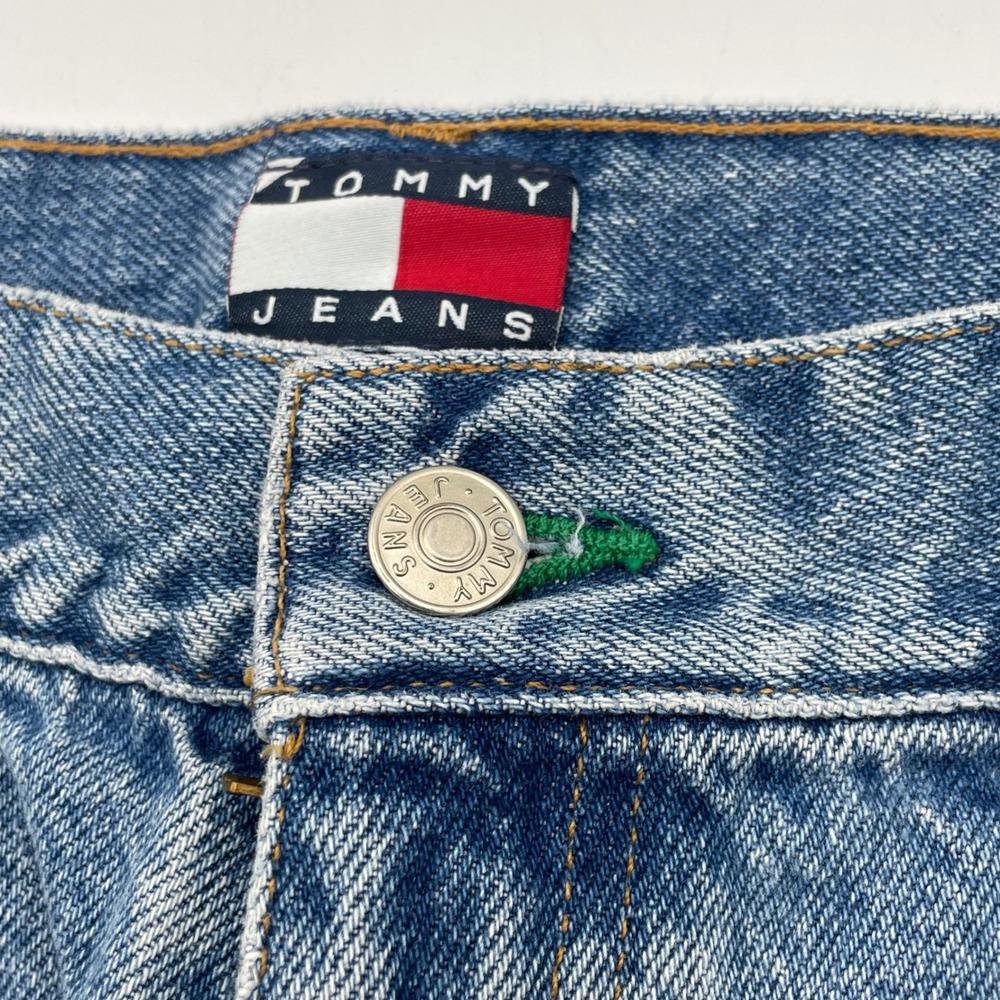 Tommy Hilfiger Jeans Mens Vintage Denim Shorts Size 36 Blue Y2K M-8550 Logo - Picture 5 of 13